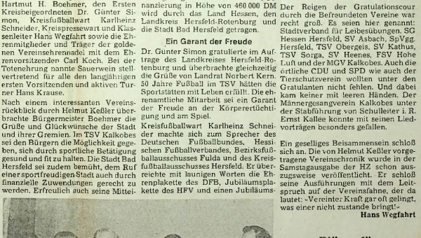 50 Jahre Fußball in Kalkobes (1979)